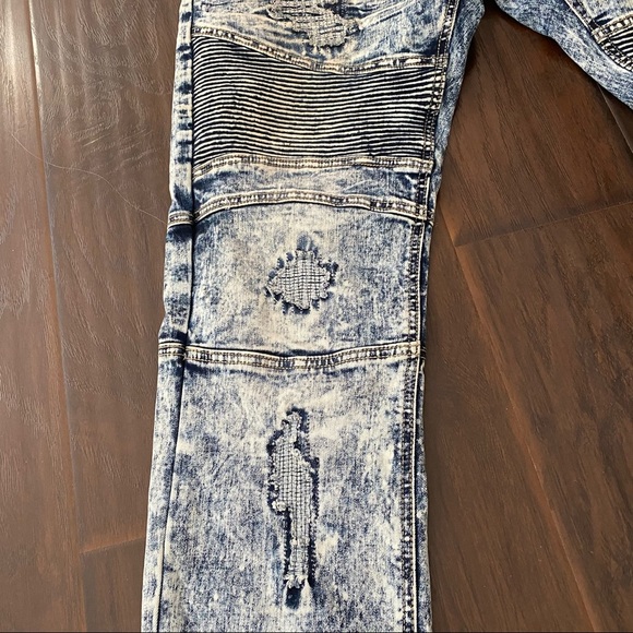 Makibi men’s biker jeans waist 36*32 inseam - Picture 6 of 12